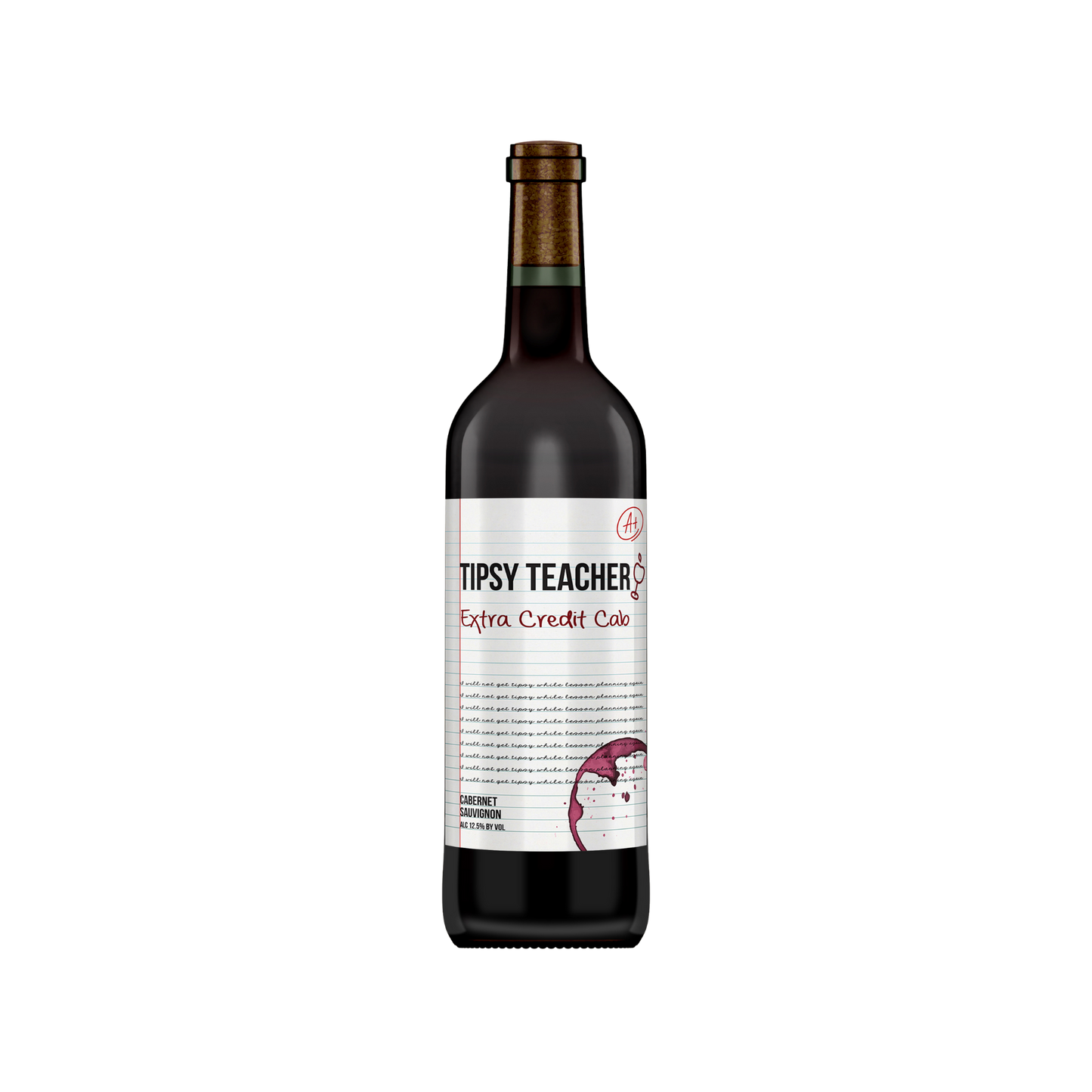 Extra Credit Cabernet Sauvignon wine bottle by Tipsy Teacher